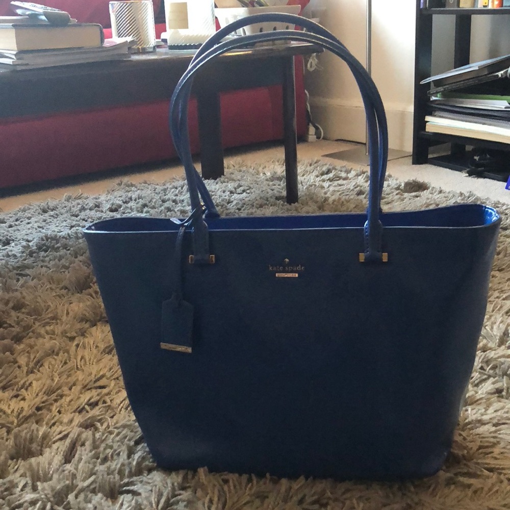 Blue Kate Spade work tote bag